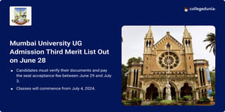 Mumbai University UG Third Merit List 2024 Released, Check Direct Link Here